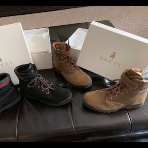 GUCCI BOOTS FOR KIDS SIZE 33 TWO PAIRS!!!